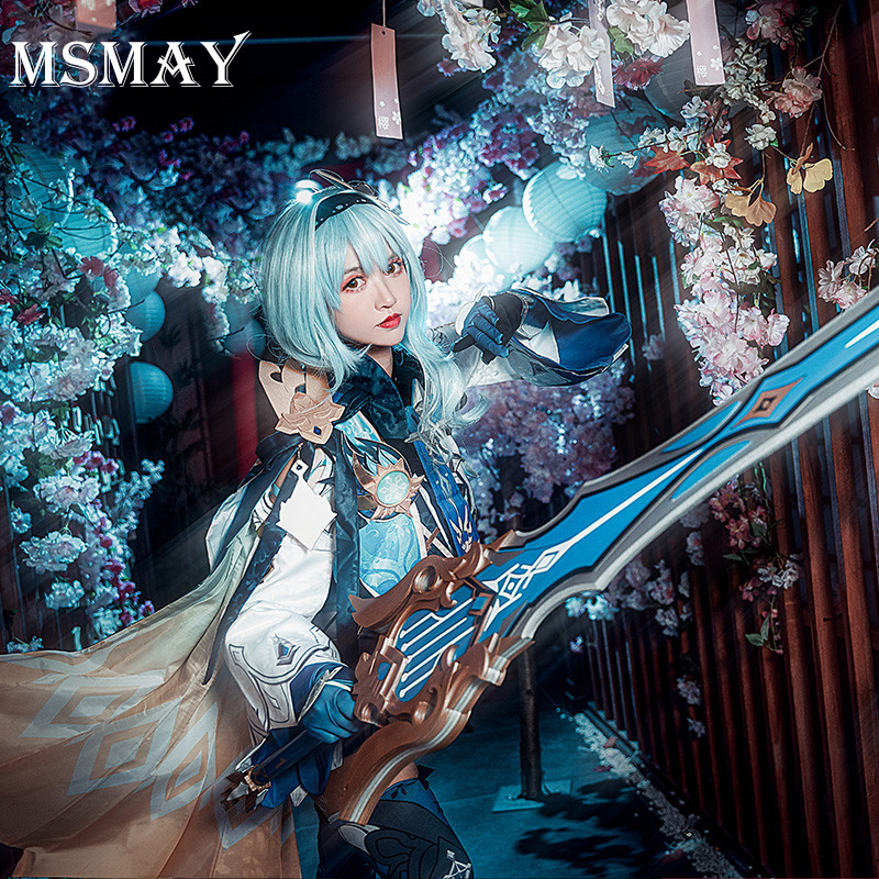  Genshin Impact Eula ڽ ǻ Eula Cosplay Costume    Ʈ ڽ ҷ Ÿŷ Ǯ Ʈ